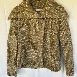Chunky Knit Wool Sweater - Brown